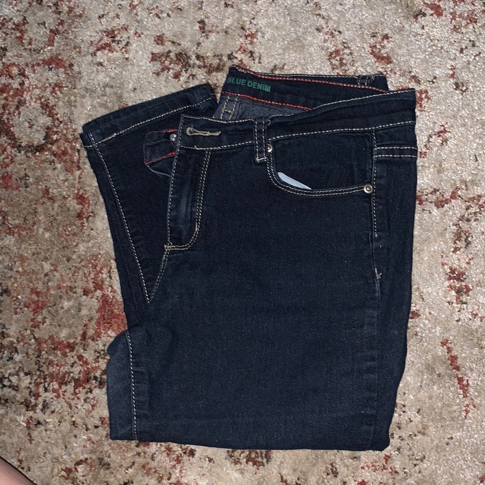 Red blue denim